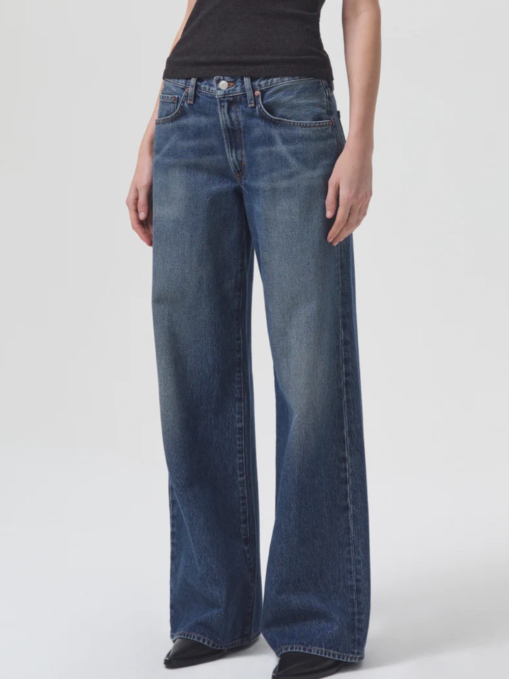 Agolde Clara Low Rise Cropped Raw Hem